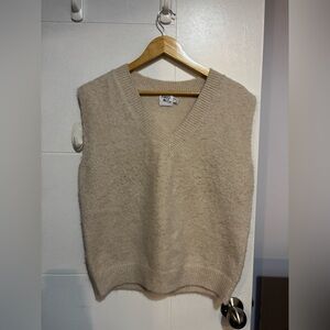 Princess Polly Cream Knit Sweater Vest